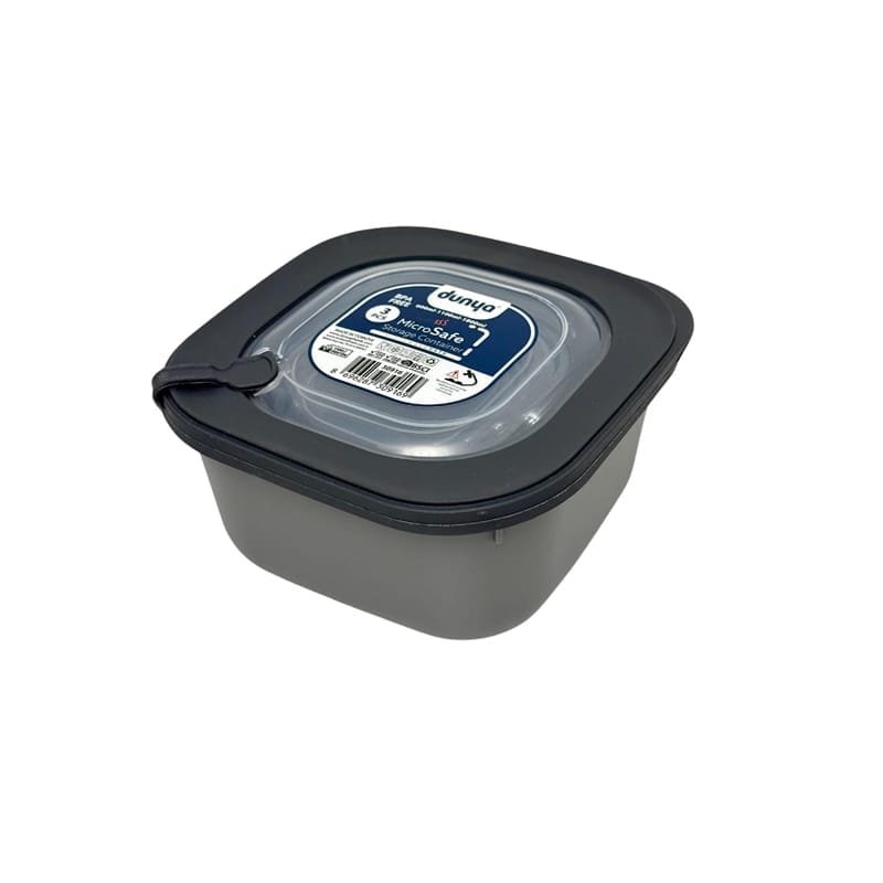 Square Plain 3-Piece Plastic Microwave Cans Set