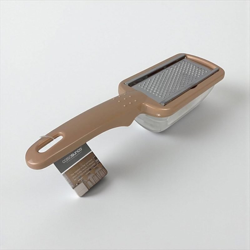 Vegetable and Cheese Grater with Ergonomic Handle and Built-in Storage Drawer