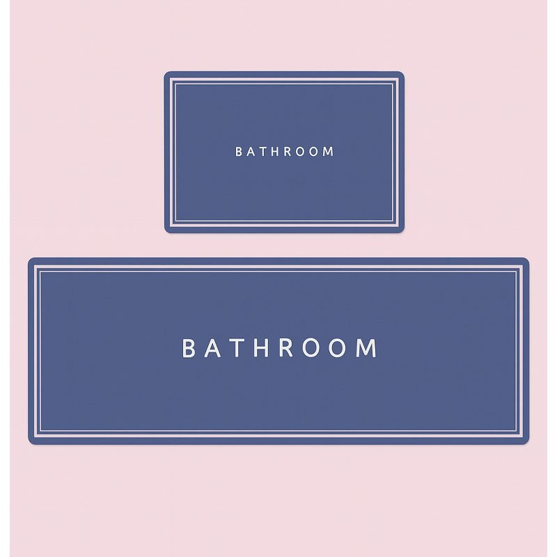 Non-Slip Rubber Mat Set – 2 Pieces (120 x 40 - 60 x 40 cm)
