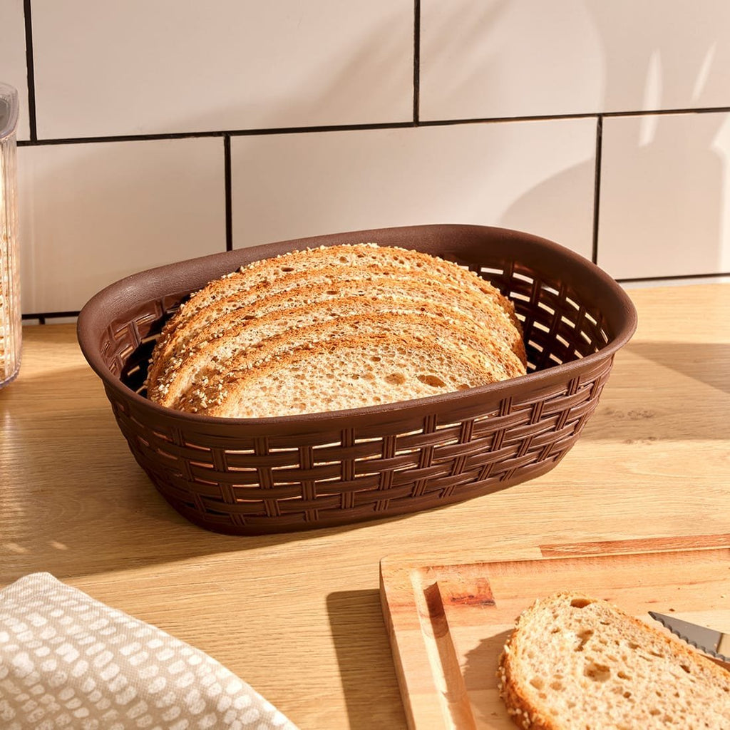 Rattan Oval bread storage basket