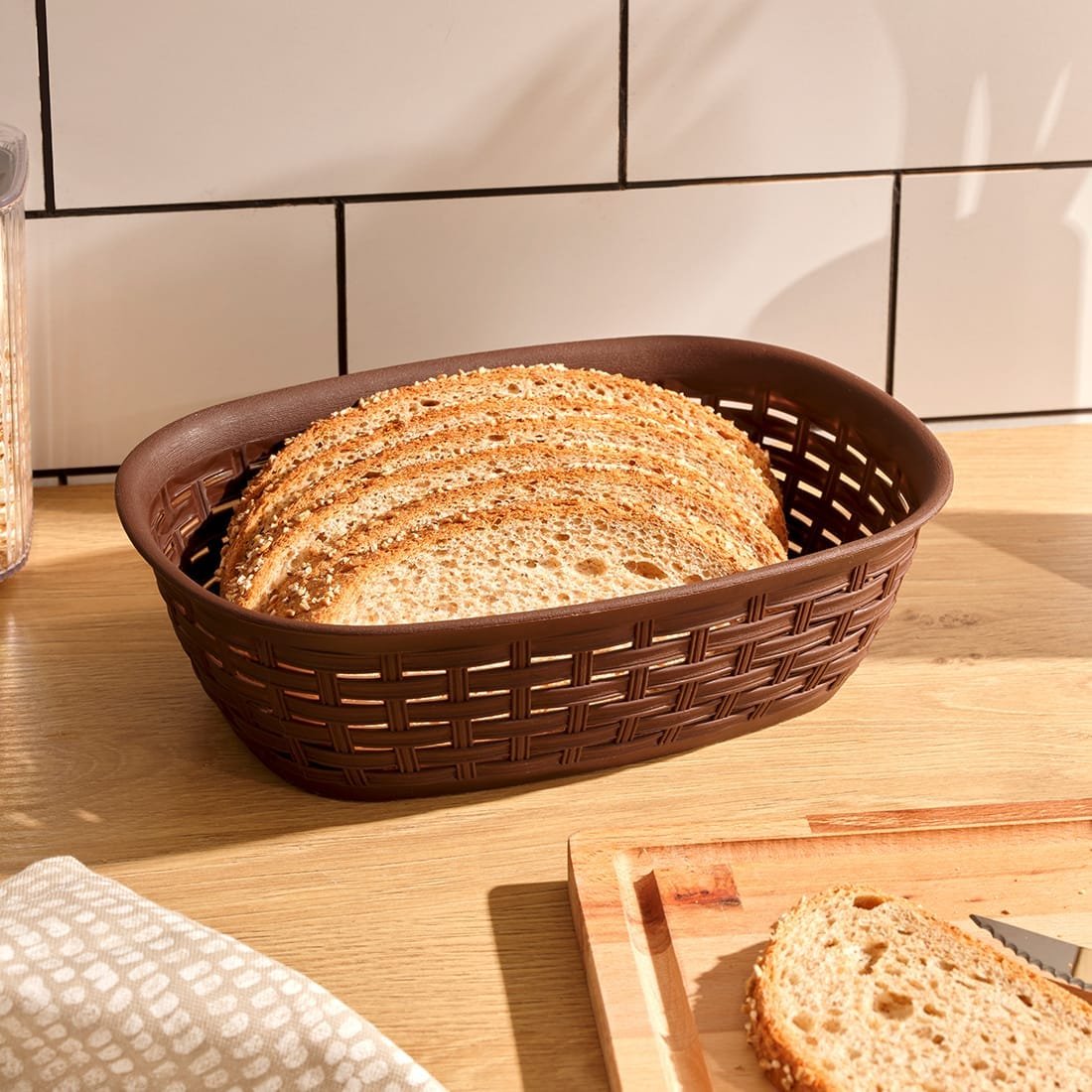 Rattan Oval bread storage basket