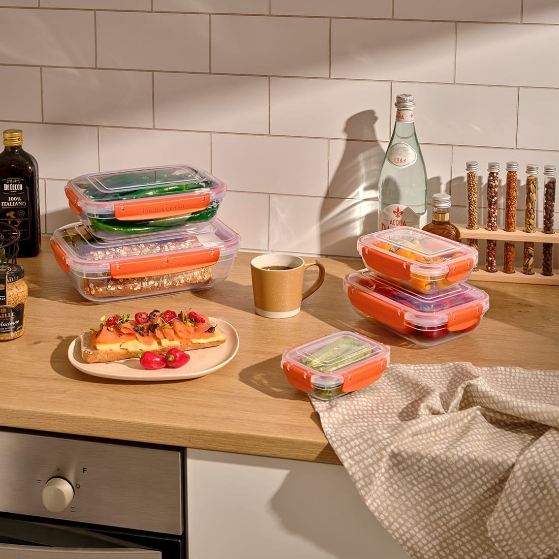 Rectangular 4-Piece Plastic Cans Set