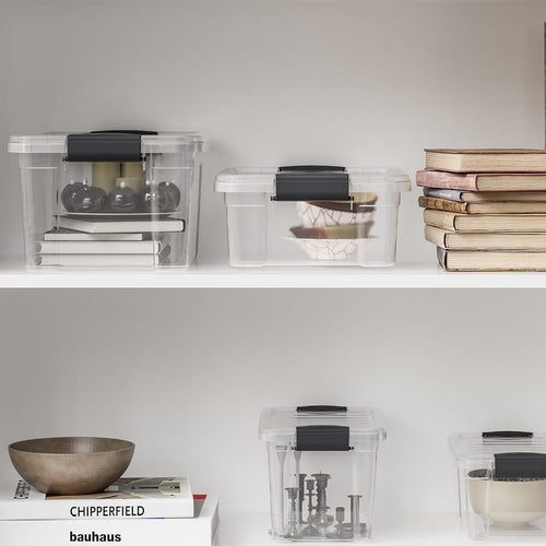 Clear Plastic Storage Container with Locking Lid.