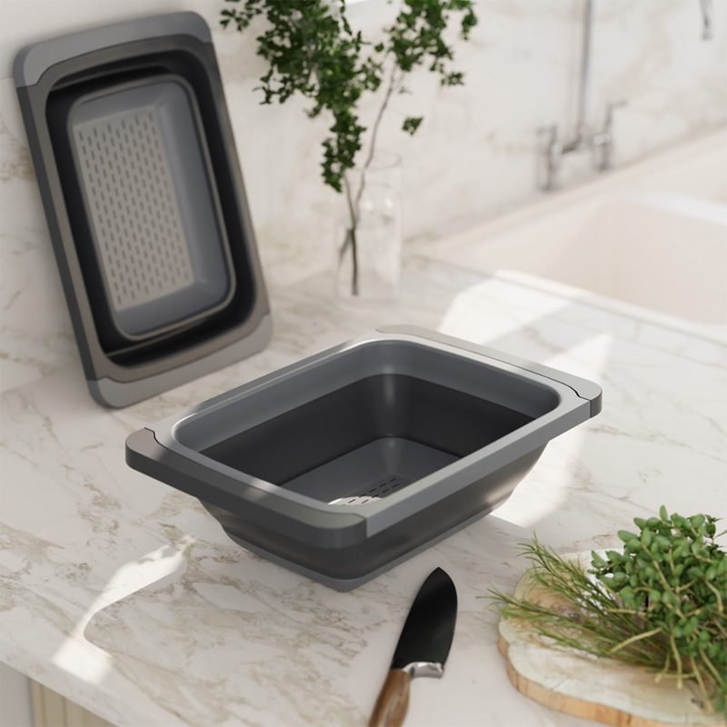 Extendable and collapsible sink strainer - 53 x 26.5 x 13 cm.