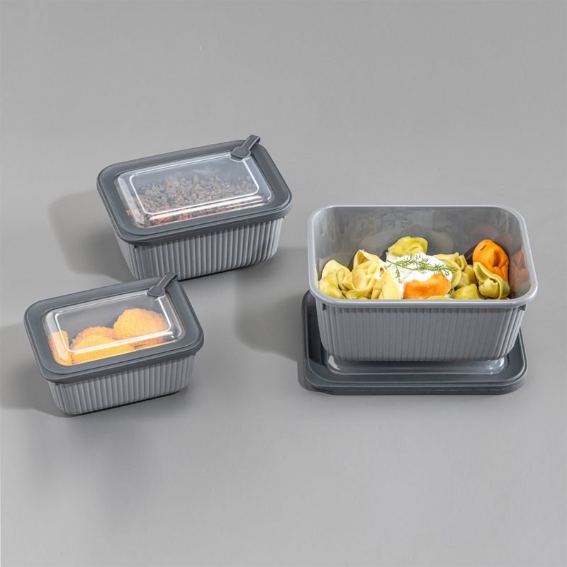 Rectangular Microwave & Food Storage Container Set – 3 Pieces