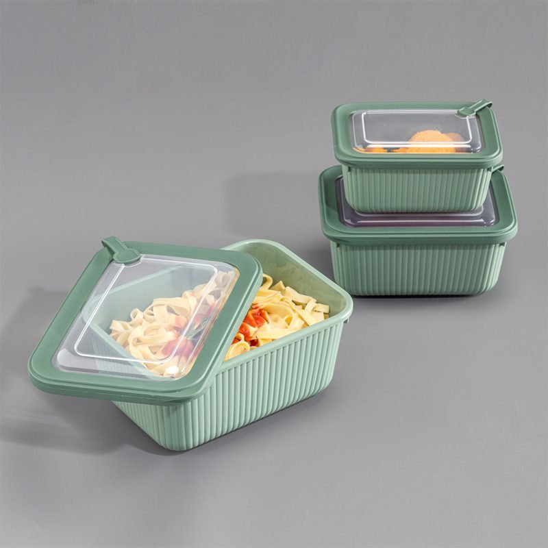 3-piece BPA-free food storage container set in multiple sizes