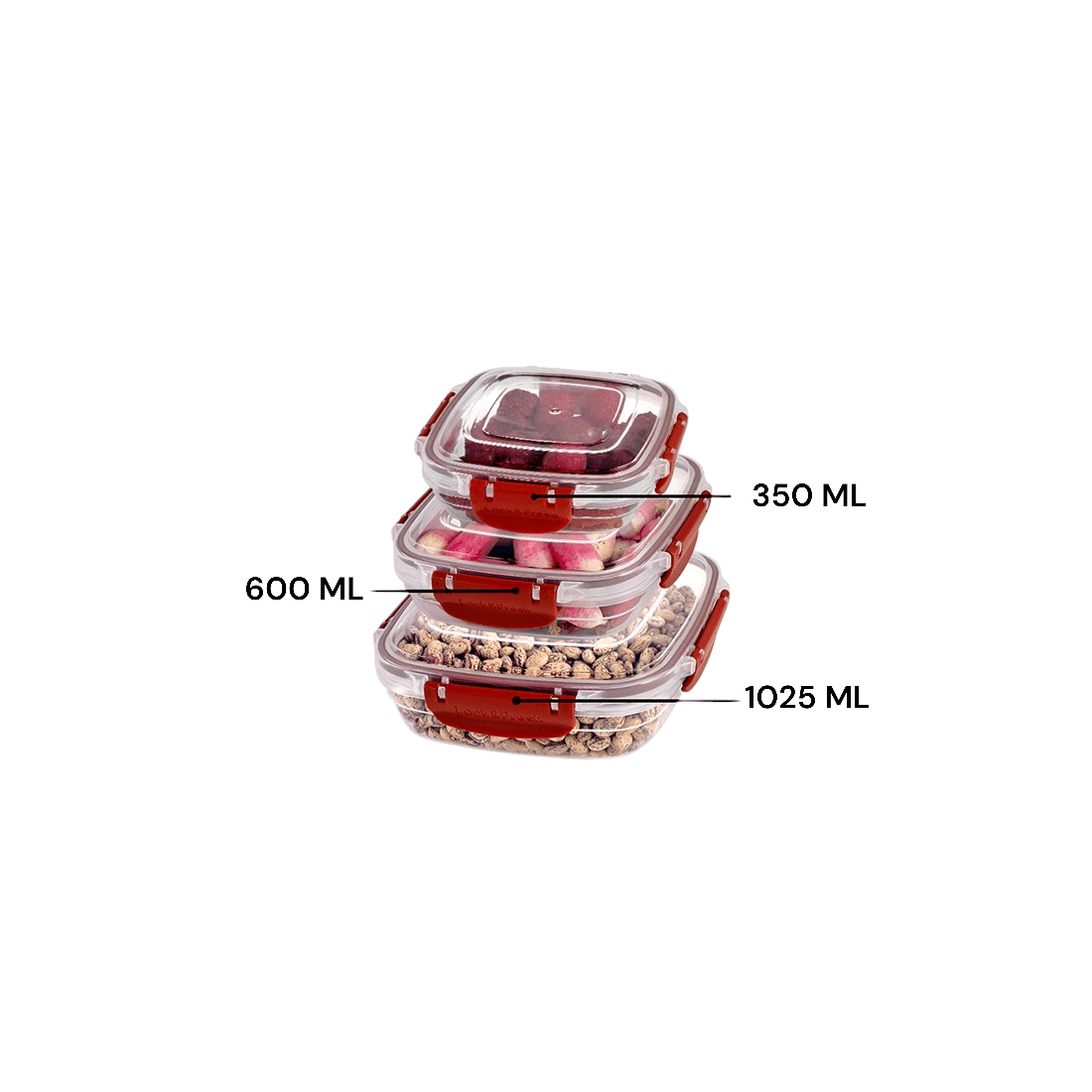 Squared 3-Piece Plastic Cans Set