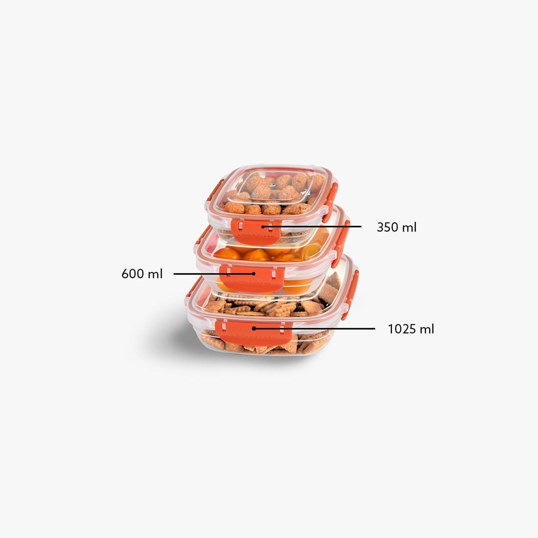 Squared 3-Piece Plastic Cans Set