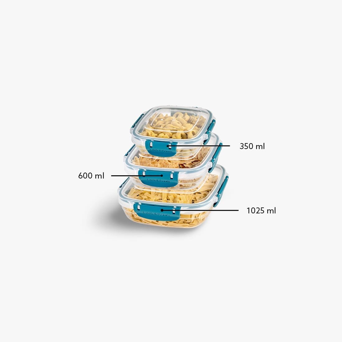 Squared 3-Piece Plastic Cans Set