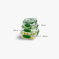 Squared 3-Piece Plastic Cans Set