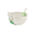 Round Salad Bowl with Cutlery