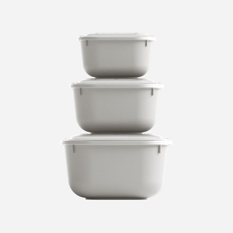 Food Storage Container Set with Snap Lids – 3 Pieces (600ml, 1100ml & 1800ml)