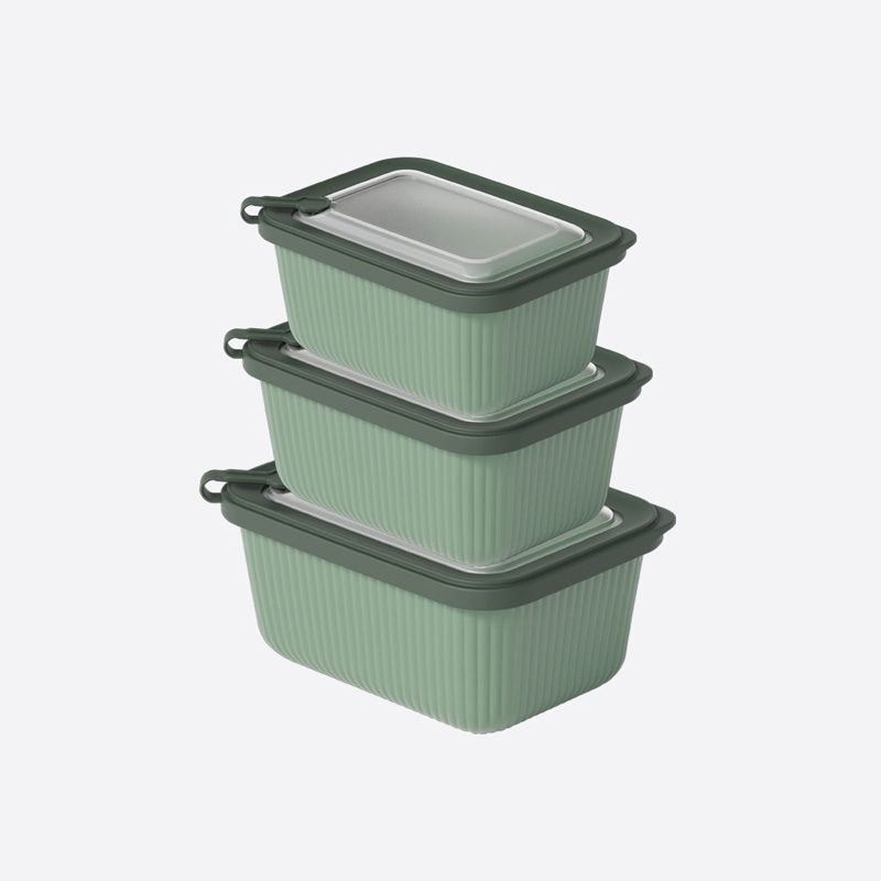Rectangular Microwave & Food Storage Container Set – 3 Pieces