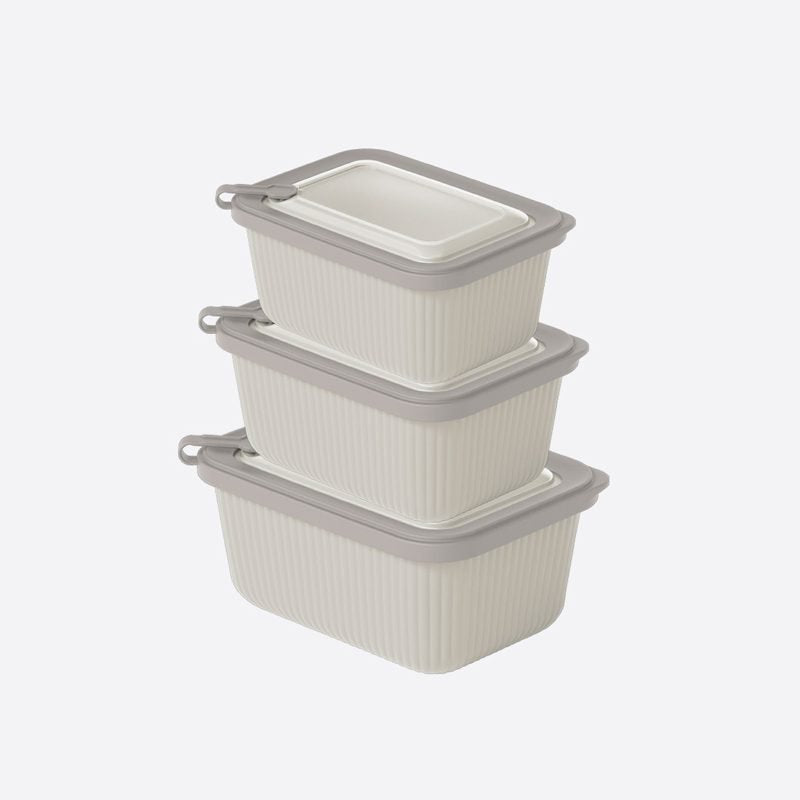 Rectangular Microwave & Food Storage Container Set – 3 Pieces
