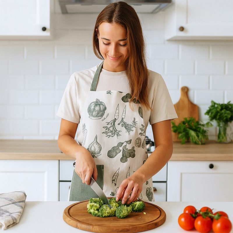 Fruit and Vegetable Pattern Kitchen Apron – Protection and Style in the Kitchen