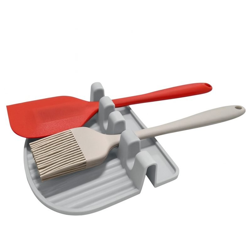 Heat-Resistant BPA-Free Silicone Utensil Rest.
