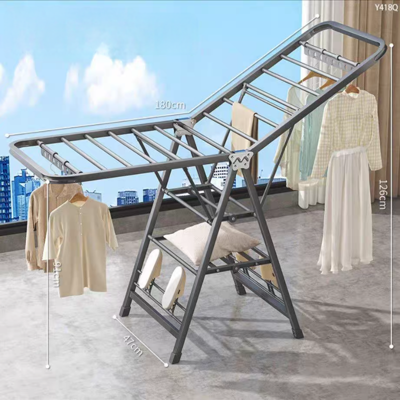 Advanced Metal Clothes Drying Rack (3 Tiers) - Foldable and Heavy-Duty.