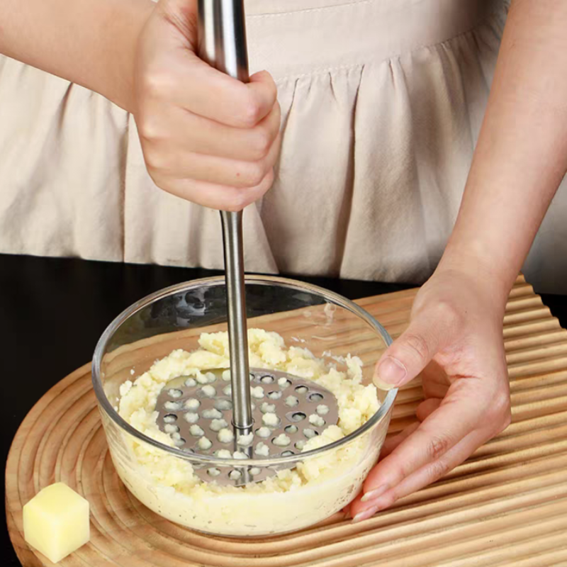 Professional Stainless Steel Potato Masher – Ultimate Ease and Perfect Results in Seconds.
