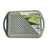 Plastic & Silicon rectangular Anti-slip tray With Handles 46*32 cm.
