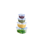 Rectangular 4-Piece Plastic Cans Set