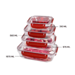 Rectangular 4-Piece Plastic Cans Set