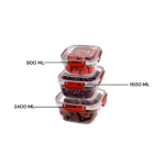 Squared 3-Piece Plastic Cans Set