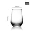 390 ml Hot and Cold Glass Cup 6 Pcs Set.