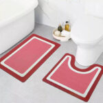 Non-Slip Bathroom Rubber Mat 2-piece Set (40 * 60-40 * 40).