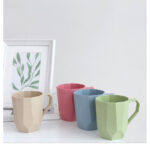 A high-quality porcelain mug with an elegant and modern design.
