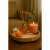 Diffuser and Candle Set on a Decorated Tray