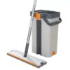 Professional Flat Mop and Bucket System with Wheels.