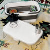 Foldable silicone travel box with plastic lid 48 * 29 * 24 cm